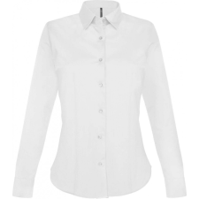KARIBAN Női blúz Kariban KA530 Ladies&#039; Long-Sleeved Stretch Shirt -S, White blúz