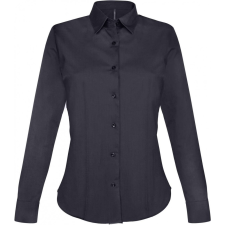 KARIBAN Női blúz Kariban KA530 Ladies&#039; Long-Sleeved Stretch Shirt -XS, Navy blúz