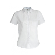 KARIBAN Női blúz Kariban KA532 Ladies&#039; Short-Sleeved Cotton/Elastane Shirt -2XL, White blúz
