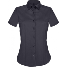KARIBAN Női blúz Kariban KA532 Ladies&#039; Short-Sleeved Cotton/Elastane Shirt -L, Navy blúz