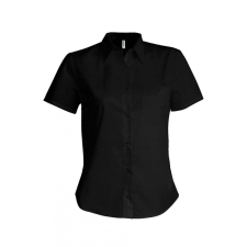 KARIBAN Női blúz Kariban KA532 Ladies&#039; Short-Sleeved Cotton/Elastane Shirt -XL, Black blúz