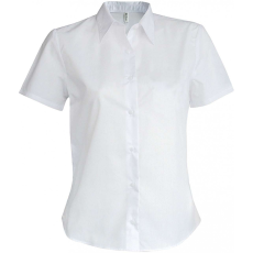 KARIBAN Női blúz Kariban KA536 Ladies' Short-Sleeved Oxford Shirt -XS, White