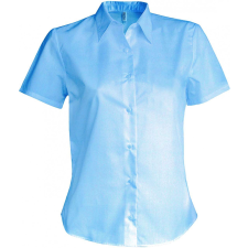 KARIBAN Női blúz Kariban KA540 Ladies&#039; Short-Sleeved non-Iron Shirt -L, Bright Sky blúz