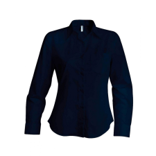 KARIBAN Női blúz Kariban KA542 Ladies&#039; Long-Sleeved Cotton poplin Shirt -L, Navy blúz