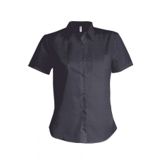 KARIBAN Női blúz Kariban KA544 Ladies' Short-Sleeved Cotton poplin Shirt -L, Zinc
