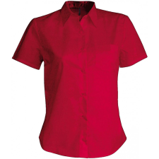 KARIBAN Női blúz Kariban KA548 Judith &gt; Ladies&#039; Short-Sleeved Shirt -3XL, Classic Red blúz