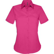 KARIBAN Női blúz Kariban KA548 Judith > Ladies' Short-Sleeved Shirt -4XL, Fuchsia