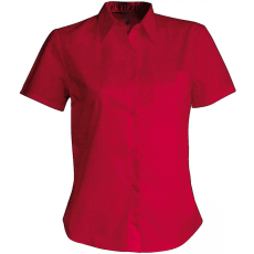 KARIBAN Női blúz Kariban KA548 Judith > Ladies' Short-Sleeved Shirt -L, Classic Red
