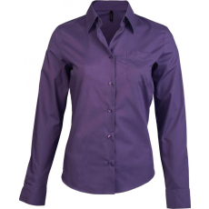 KARIBAN Női blúz Kariban KA549 Jessica > Ladies' Long-Sleeved Shirt -M, Purple