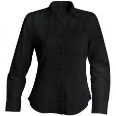 KARIBAN Női blúz Kariban KA549 Jessica > Ladies' Long-Sleeved Shirt -XL, Black