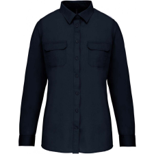 KARIBAN Női blúz Kariban KA591 Ladies&#039; Long Sleeved Safari Shirt -2XL, Navy blúz
