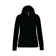 KARIBAN Női cipzáros kapucnis pulóver, Kariban KA464, Black-XL