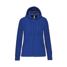 KARIBAN Női cipzáros kapucnis pulóver, Kariban KA464, Light Royal Blue-S