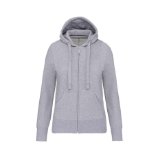 KARIBAN Női cipzáros kapucnis pulóver, Kariban KA464, Oxford Grey-XL