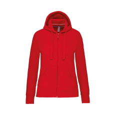 KARIBAN Női cipzáros kapucnis pulóver, Kariban KA464, Red-L