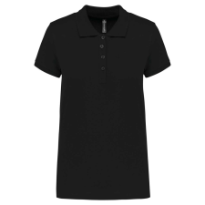 KARIBAN Női galléros piké póló, rövid ujjú, Kariban KA255, Black-XS női póló