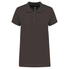 KARIBAN Női galléros piké póló, rövid ujjú, Kariban KA255, Dark Grey-L