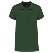 KARIBAN Női galléros piké póló, rövid ujjú, Kariban KA255, Forest Green-XL női póló