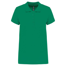KARIBAN Női galléros piké póló, rövid ujjú, Kariban KA255, Kelly Green-3XL