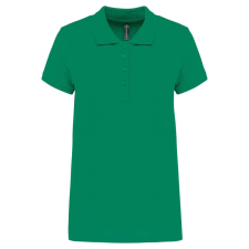 KARIBAN Női galléros piké póló, rövid ujjú, Kariban KA255, Kelly Green-S női póló