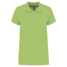 KARIBAN Női galléros piké póló, rövid ujjú, Kariban KA255, Lime-3XL