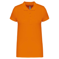 KARIBAN Női galléros piké póló, rövid ujjú, Kariban KA255, Orange-XL