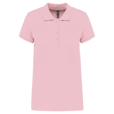 KARIBAN Női galléros piké póló, rövid ujjú, Kariban KA255, Pale Pink-XL