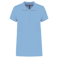 KARIBAN Női galléros piké póló, rövid ujjú, Kariban KA255, Sky Blue-2XL
