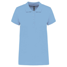 KARIBAN Női galléros piké póló, rövid ujjú, Kariban KA255, Sky Blue-XL női póló