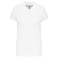 KARIBAN Női galléros piké póló, rövid ujjú, Kariban KA255, White-M