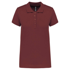 KARIBAN Női galléros piké póló, rövid ujjú, Kariban KA255, Wine-2XL