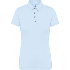 KARIBAN Női galléros rövid ujjú jersey póló, Kariban KA263, Sky Blue-2XL női póló