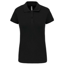 KARIBAN Női galléros sztreccs piké póló, Kariban KA240, Black-XS női póló