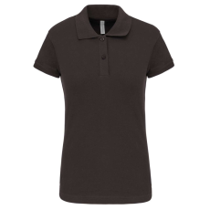 KARIBAN Női galléros sztreccs piké póló, Kariban KA240, Dark Grey-2XL