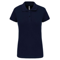 KARIBAN Női galléros sztreccs piké póló, Kariban KA240, Navy-2XL