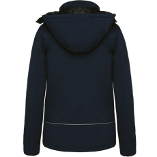 KARIBAN Női kapucnis, bélelt softshell kabát, Kariban KA651, Navy-XL