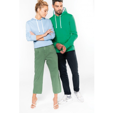 KARIBAN Női kapucnis pulóver Kariban KA465 Ladies’ Contrast Hooded Sweatshirt -L, White/Fine Grey