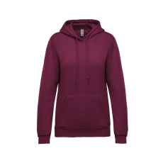 KARIBAN Női kapucnis pulóver, Kariban KA473, Wine-XS