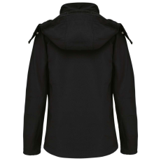 KARIBAN Női kapucnis softshell dzseki, Kariban KA414, Black-4XL