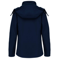 KARIBAN Női kapucnis softshell dzseki, Kariban KA414, Navy-L