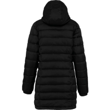 KARIBAN Női kapucnis steppelt kabát, Kariban KA6129, Black-L női dzseki, kabát