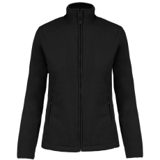 KARIBAN Női MAUREEN cipzáras polár pulóver, Kariban KA907, Black-M