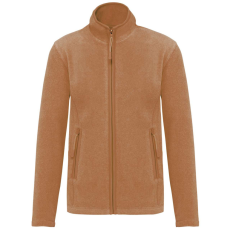 KARIBAN Női MAUREEN cipzáras polár pulóver, Kariban KA907, Camel Heather-2XL
