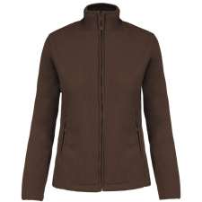 KARIBAN Női MAUREEN cipzáras polár pulóver, Kariban KA907, Chocolate-3XL női pulóver, kardigán