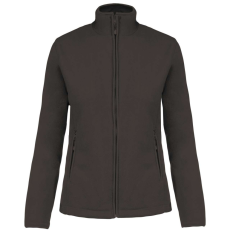 KARIBAN Női MAUREEN cipzáras polár pulóver, Kariban KA907, Dark Grey-M