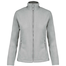 KARIBAN Női MAUREEN cipzáras polár pulóver, Kariban KA907, Snow Grey-4XL női pulóver, kardigán