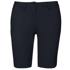 KARIBAN Női mosott hatású bermuda, Kariban KA751, Dark Navy-44