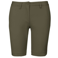 KARIBAN Női mosott hatású bermuda, Kariban KA751, Light Khaki-40