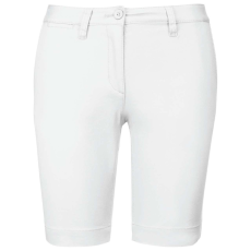 KARIBAN Női mosott hatású bermuda, Kariban KA751, White-48
