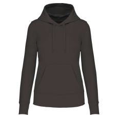 KARIBAN Női organikus kapucnis pulóver KA4028, Dark Grey-XL